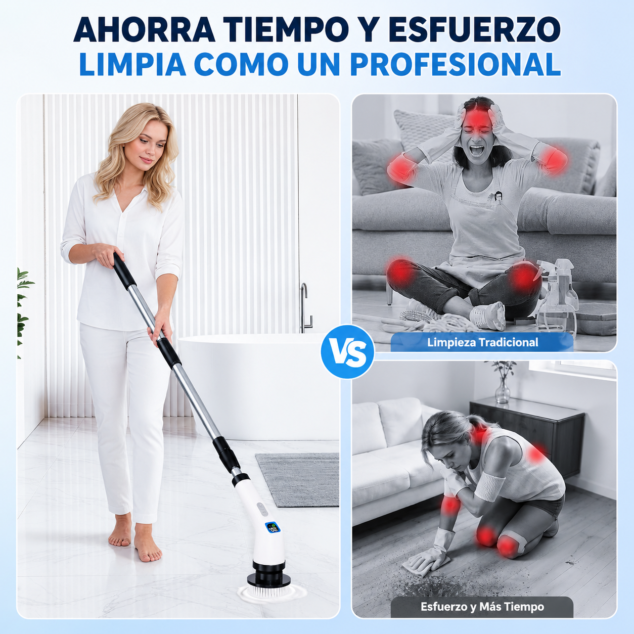 Limpiador Eléctrico 9 en 1 — Sin Rodillas, Sin Dolor, Sin Esfuerzo